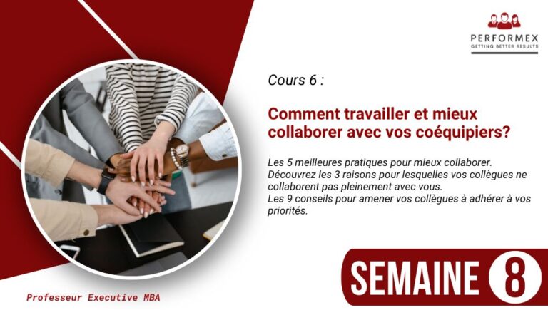 6. Parcours Priorités : Comment travailler et mieux collaborer avec vos collaborateurs?