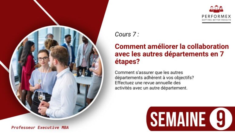 7. Parcours Priorités : Comment améliorer la collaboration avec les autres départements en sept étapes?